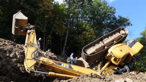 mini excavator mishaps|heavy equipment wrecks and disasters.